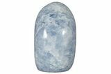 Polished, Free-Standing Blue Calcite - Madagascar #220337-1